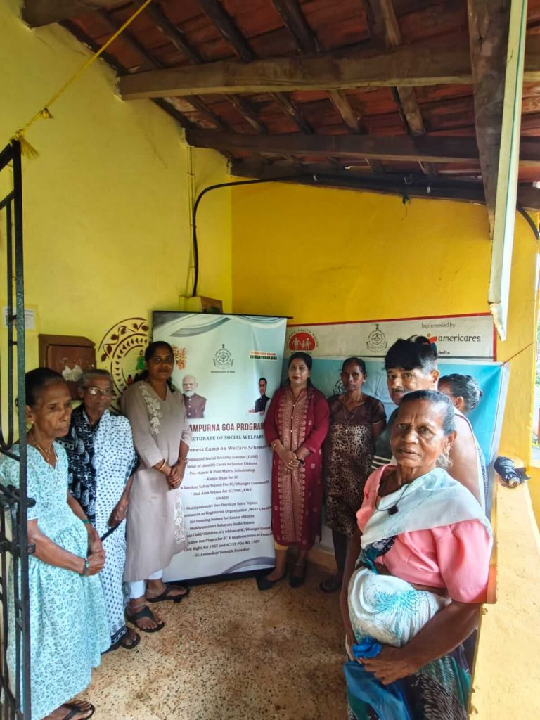 Special drive on various schemes of Directorate of Social Welfare Department at Village Panchayat Rachol.
