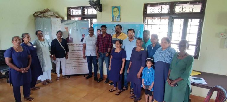 Special drive at Ambelim panchayat by WRD officials.