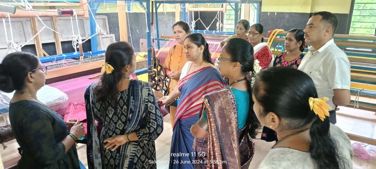 Director of Handloom textile and coir inspected loom Centre at Tar Mata and Ghadiwada Centre
